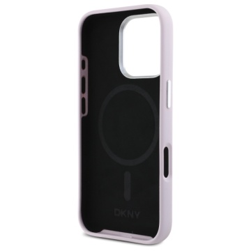 Husa pentru iPhone 16 Pro Max - DKNY Hardcase Liquid Silicone Small Metal Logo MagSafe (DKHMP16XSMCHLP) - Pink - Img 5