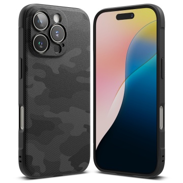 Husa pentru iPhone 16 Pro Max - Ringke Onyx Design - Camo Black - Img 1