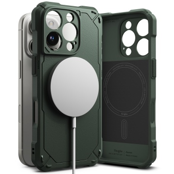 Husa pentru iPhone 16 Pro Max - Ringke Rugged Gear MagSafe - Dark Green - Img 3
