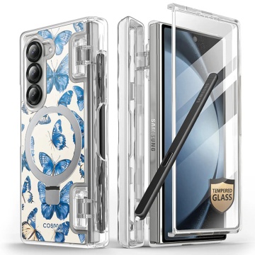 Husa pentru Samsung Galaxy Z Fold6 - I-Blason Cosmo Pro MagSafe - Blue Butterfly - Img 2