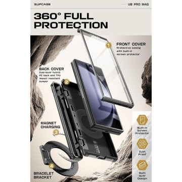Husa pentru Samsung Galaxy Z Fold6 - Supcase Unicorn Beetle Pro MagSafe - Black - Img 2