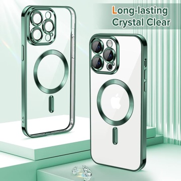 Husa premium iPhone 12 Pro Max Techsuit Luxury Crystal MagSafe - Verde - Img 3
