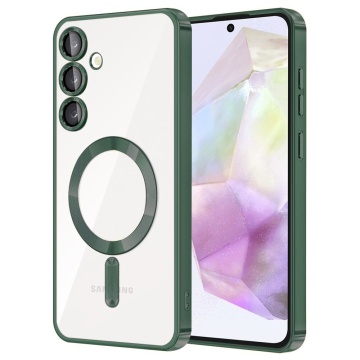 Husa premium Samsung Galaxy A15 5G Techsuit Luxury Crystal MagSafe - Verde - Img 1