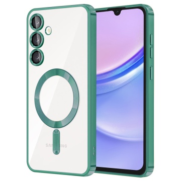 Husa premium Samsung Galaxy A15 5G Techsuit Luxury Crystal MagSafe - Verde Deschis - Img 1