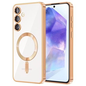 Husa premium Samsung Galaxy A55 5G Techsuit Luxury Crystal MagSafe - Auriu - Img 1