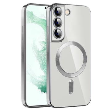 Husa premium Samsung Galaxy S21 FE 5G Techsuit Luxury Crystal MagSafe - Argintiu - Img 1