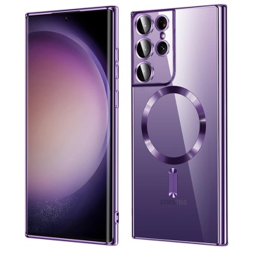 Husa premium Samsung Galaxy S21 Ultra 5G Techsuit Luxury Crystal MagSafe - Violet - Img 1