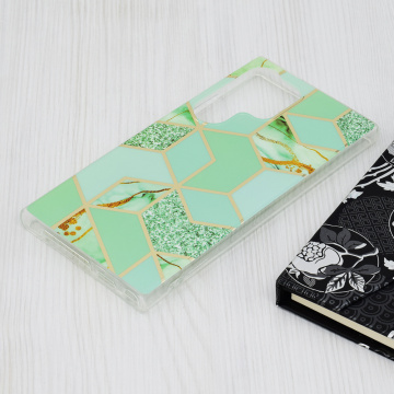Husa Samsung Galaxy S24 Ultra Techsuit Marble, Green Hex - Img 2
