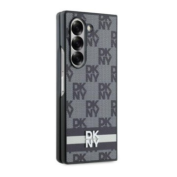 Husa Samsung Galaxy Z Fold6 - DKNY Leather Chequered Pattern Printed Stripes (DKHCZFD6PCPTSSKZ) - Black - Img 4