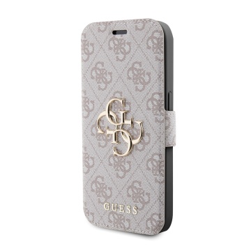 Husa tip carte iPhone 15 Pro Max Guess Book 4G GUBKP15X4GMGPI - Roz - Img 3