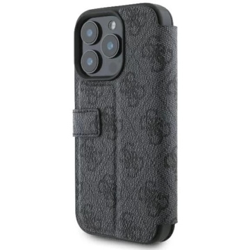 Husa tip carte iPhone 16 Pro Guess Book 4G, negru - Negru - Img 6