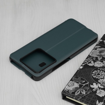 Husa Xiaomi 14T Pro Eco Leather View flip tip carte - Verde - Img 2