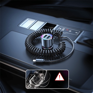 Incarcator auto JoyRoom (JR-CL25) - 2x USB, lumini RGB, 3,4 A, 17 W, cu cablu Lightning - negru - Img 3