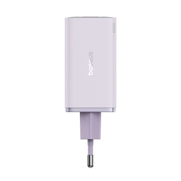 Incarcator de perete Baseus GaN (P10162701533-00) - 2x USB, 2x Type-C, 65W, cu cablu de tip C la Tip-C - violet - Img 2
