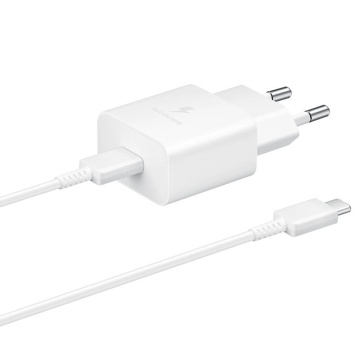Incarcator Samsung tip C + cablu Type-C 15W EP-T1510XBEGEU, Alb - Img 3