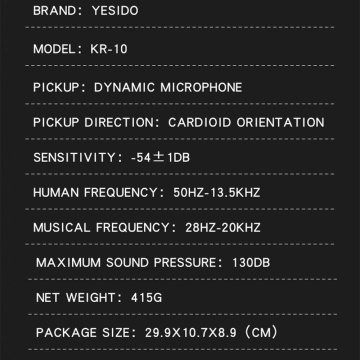 Microfon karaoke, wireless, portabil Yesido KR10 - Negru - Img 6