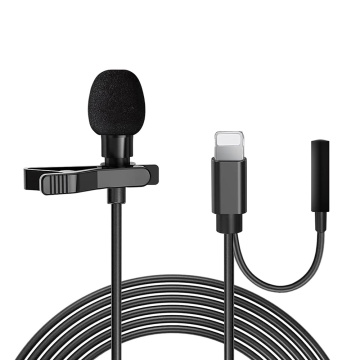 Microfon lavaliera cu fir Techsuit WL1, iPhone, Jack -Negru - Img 1