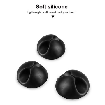 Organizator cabluri cu adeziv pentru birou Techsuit, albastru - Img 4