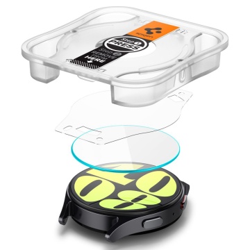[Pachet 2x] Folie Samsung Galaxy Watch7 44mm Spigen Glas.tR EZ Fit - Transparent - Img 6