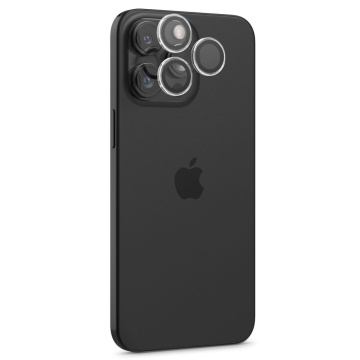 [Pachet 2x] Folie sticla camera iPhone 15 Pro Max Spigen Glas.tR Optik EZ Fit Pro - Transparent - Img 3