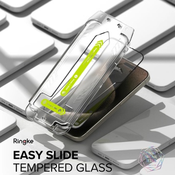 [Pachet 2x] Folie sticla iPhone 16 Pro Max Ringke Easy Slide Tempered Glass - Transparent - Img 4