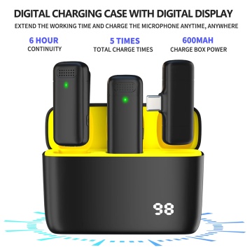 [Pachet 2x] Lavaliera wireless Type-C Techsuit LW3- Negru - Img 7