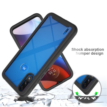 Pachet 360° Husa + Folie Motorola Moto E7i Power Techsuit Defense - Negru - Img 4
