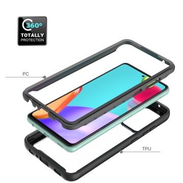 Pachet 360° Husa + folie Samsung Galaxy A72 4G Techsuit Defense - Negru - Img 4