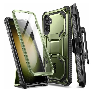 Pachet 360°] Husa + folie Samsung Galaxy S23 FE I-Blason Armorbox, Verde - Img 1