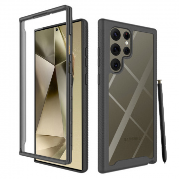 [Pachet 360°] Husa + folie Samsung Galaxy S24 Ultra Techsuit Defense, negru - Img 1