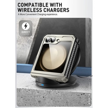 [Pachet 360°] Husa + folie Samsung Galaxy Z Flip6 I-Blason Armorbox - Gri - Img 4