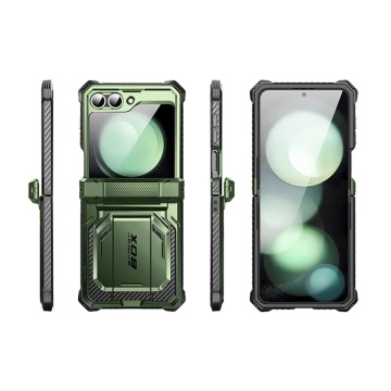 [Pachet 360°] Husa + folie Samsung Galaxy Z Flip6 I-Blason Armorbox - Verde - Img 6