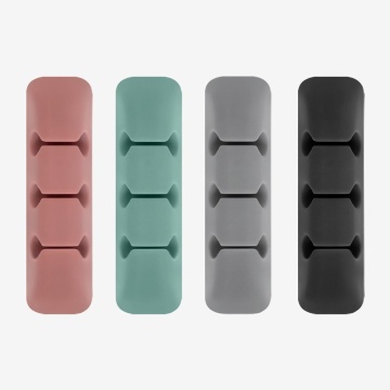 [Pachet 4x] Organizator cabluri Ringke Silicone Assorted Colors Autoadeziv Birou - ACOR0001 - Multicolour - Img 2