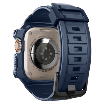 [Pachet husa + curea] Apple Watch Ultra Spigen Rugged Armor Pro - Albastru - Img 3