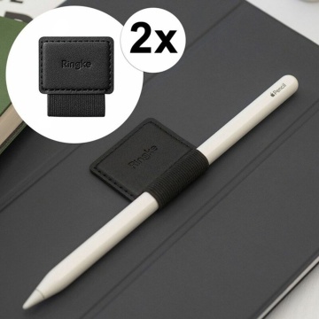 [Set 2x] Suport stylus pen telefon, tableta autoadeziv Ringke, Negru - Img 1