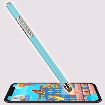 Stylus Pen Techsuit, Universal, Android, iOS, Aluminiu, JC03 - Turcoaz - Img 3