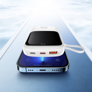 Acumulator Extern Lightning, 2x Type-C, USB, 22.5W, 10000mAh + Cablu Type-C, 3A - Baseus Qpow Pro (PPQD020102) - White - Img 5