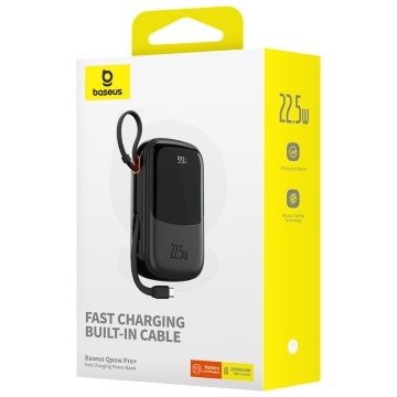 Acumulator Extern Lightning, 2x Type-C, USB, 22.5W, 20000mAh + Cablu Type-C - Baseus Qpow Pro+ (P10067103113-00) - Black - Img 7