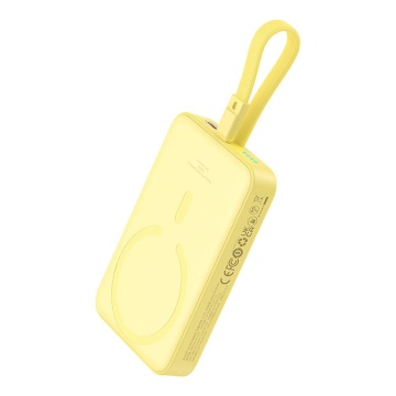 Acumulator Extern MagSafe, USB-C, 10000mAh, 20W - Baseus Magnetic Mini (P10022109Y23-00) - Yellow - Img 3