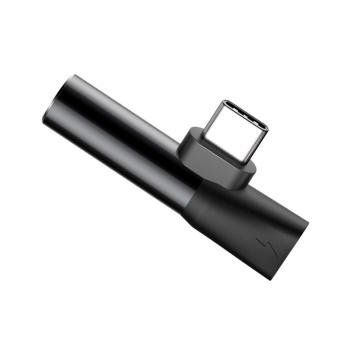 Adaptor audio Type-C la Type-C, Jack 3.5 mm Baseus L41 - Negru - Img 3