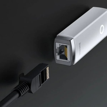 Adaptor Internet RJ45 la USB LAN 100Mbps, Baseus, WKQX000002 - Alb - Img 4