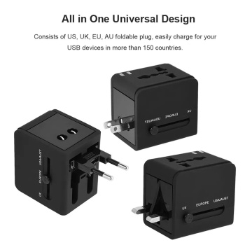 Adaptor priza EU la US, UK, AUS, USB, Type-C Techsuit, HHT148 - Negru - Img 5