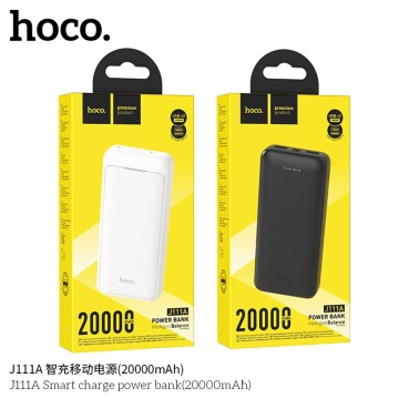Baterie Externa Hoco Smart (J111A) - 2x USB, Type-C, Micro-USB cu LED pentru verificarea bateriei, 2A, 20000mAh - Negru - Img 4