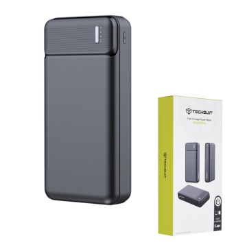Baterie Externa Techsuit (PB-N2) - USB dublu, lumini LED pentru starea de alimentare, 20000 mAh - negru - Img 8