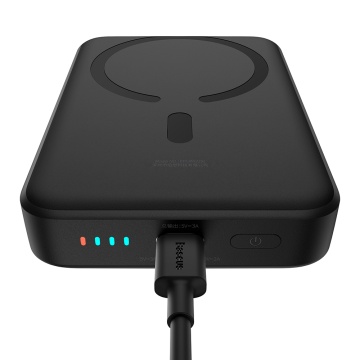 Baterie Externa USB-C, MagSafe, 10000mAh, 30W - Baseus Mini (PPCX110201) - Black - Img 3