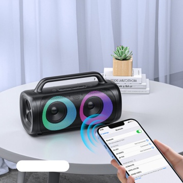 Boxa Bluetooth wireless 40W cu lumini RGB JoyRoom JR-MW02 - Negru - Img 4