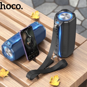 Boxa wireless 10W, curea de umar Hoco HC23, TF, USB, FM - Gri - Img 3