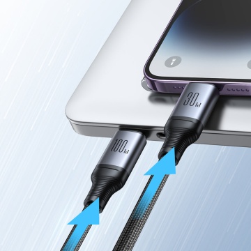 Cablu 2xtip C, iPhone JoyRoom, 100W, 1.5m, negru, SA21-1T2 - Img 5