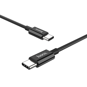 Cablu de date 2x Type-C Fast Charging 3A Hoco X23, 1m, negru - Img 2