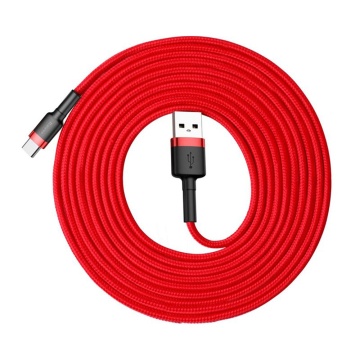 Cablu de date Baseus (CATKLF-U09) - USB la Type-C, 2A, 3m - Rosu - Img 7